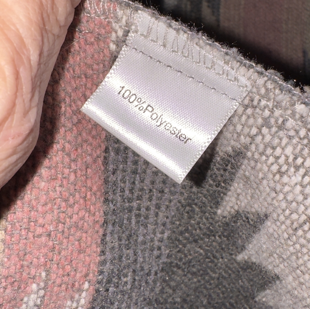 Southwestern Pattern Button-Front Shacket In Gray… - image 3